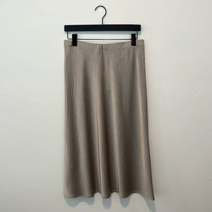 Bohme Midi Slip Skirt - Taupe with Black Pattern